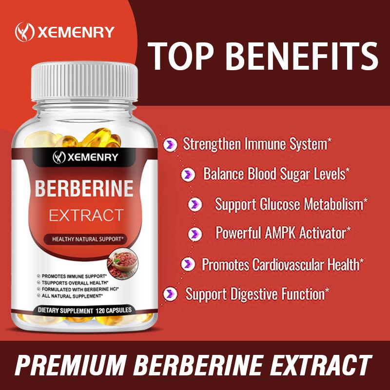 Xemenry - 1800 mg Berberine Hydrochloride - Heart Health and Immune System
