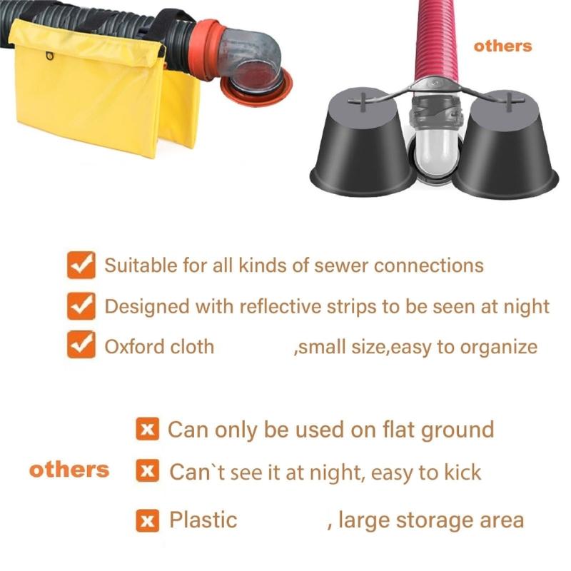 Heavy Duty Motorhomes Waste Disposal Stabilizer Bag With Adjustable Weights for Secure Drainage Management Prevent Leaks