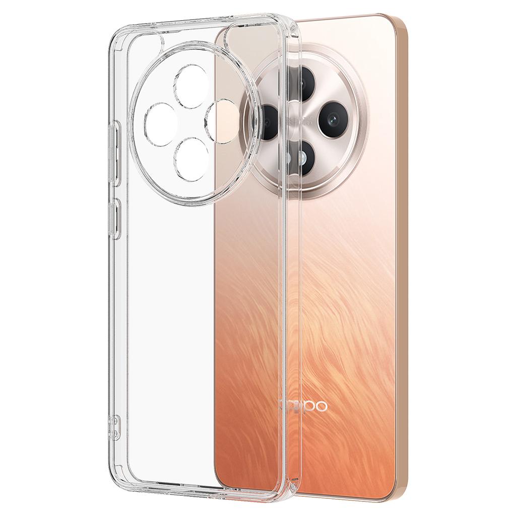 For Oppo Reno12 FS 5G/Oppo F27 5G/Oppo Reno12 F 5G Clear Phone Case TPU+Acrylic Shockproof Phone Back Cover