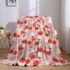 Rose Blush Mosaic Flannel Blanket Warm Soft Halloween Christmas Couch Warm Cozy Decorative Decor Gift for All Season