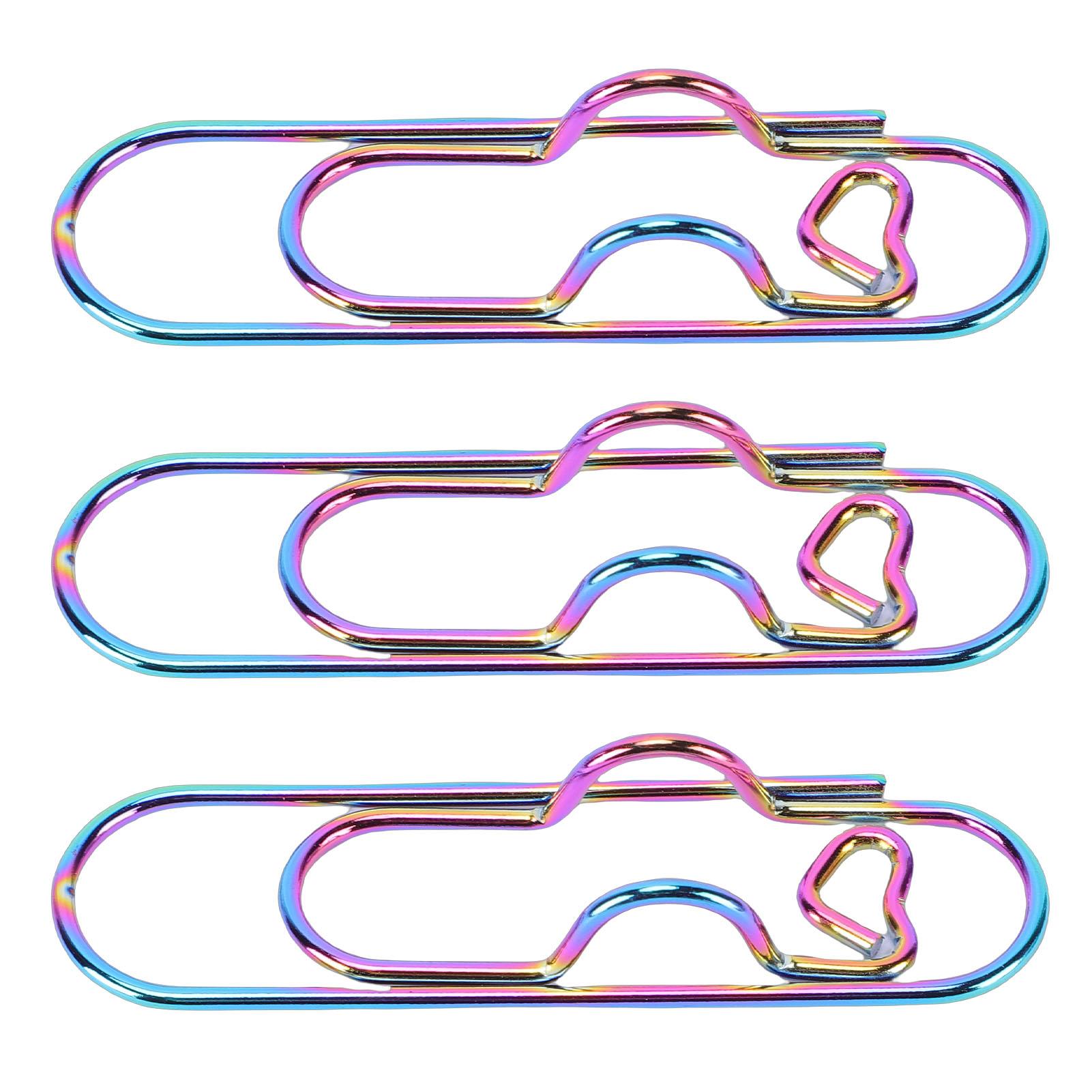 

20Pcs Metal Pen Clips Paperclip Pen Holders for Notebooks Papers Stainless Steel Clamp Colorful