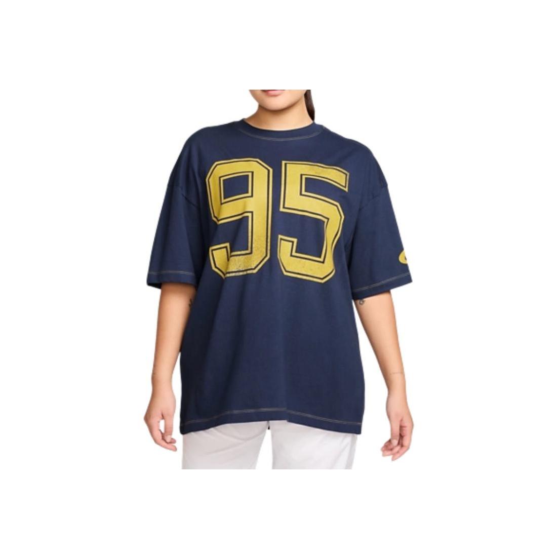 Nike Logo Loose Fit Crew Neck Short Sleeve T-Shirt Women tops HV4972-410 S