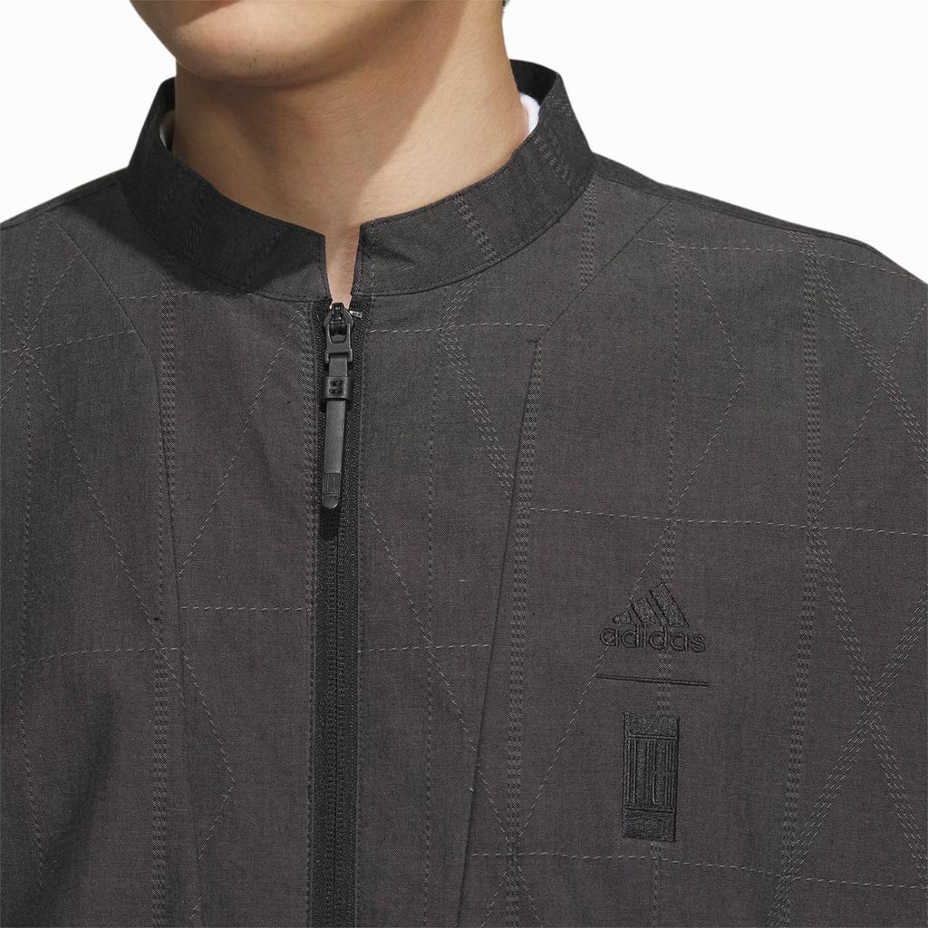 adidas Chaqueta Tejida Wuji con Logo de Color Sólido Chaquetas para Hombre Negro IA8137