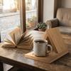 2-in-1 Dreieckiger Holz-Bücherhalter Stabiler freistehender Bücherständer Moderner Lese-Ständer Bett Schreibtisch