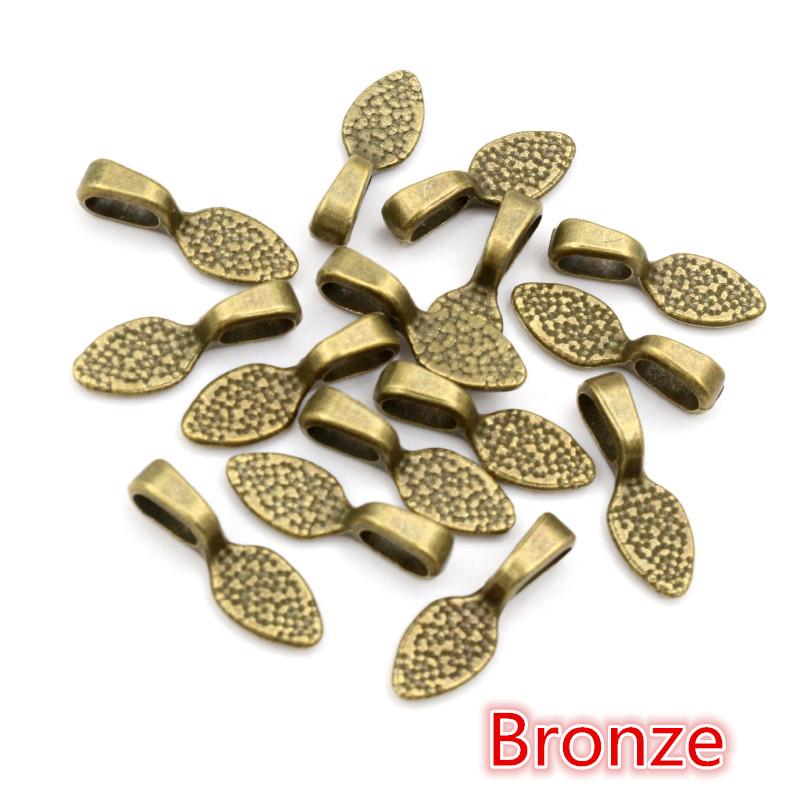 

15x5mm 21x7mm 40pcs Antique Silver Plated/Bronze/Gold Colors Bail Connectors Handmade Charms Pendant:DIY for bracelet necklace 15x5mm бронзовый