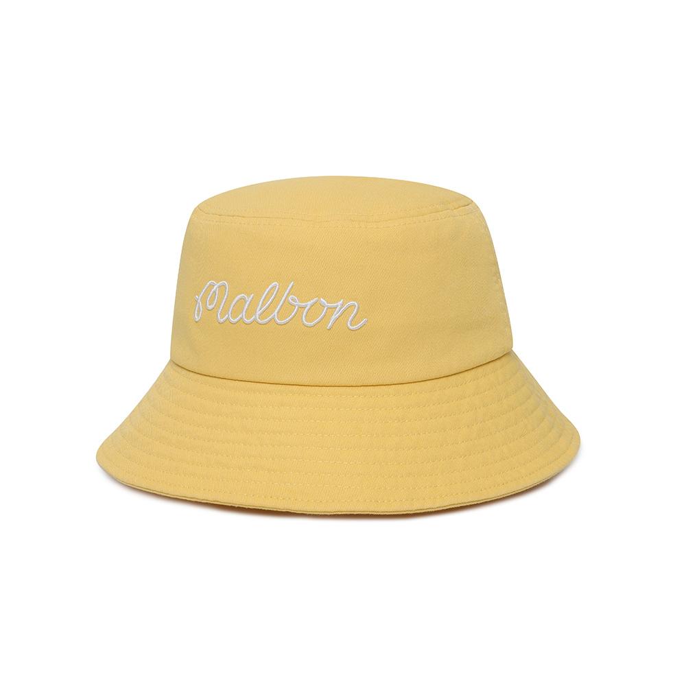 MALBON GOLF Basic Lettering Bucket Hat Yellow