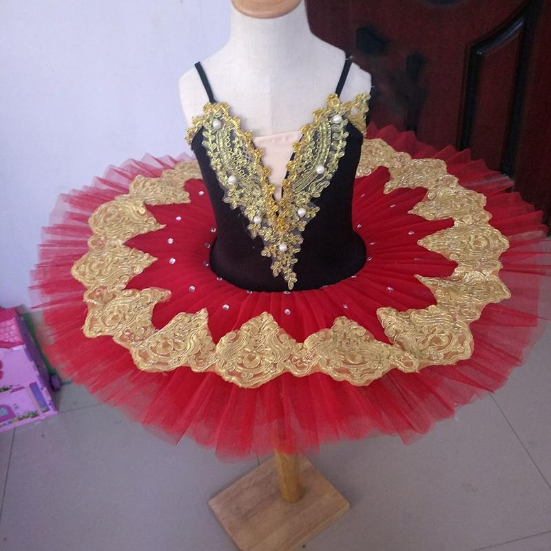 

Балетное платье для девочек, танцевальный костюм для выступлений, конкурсное газовое платье 110cm