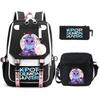 Demon Hunters Peripheral Printing Children's Fashion Backpack Cross-border Large Capacity Primary and Secondary School Student Leisure School Bag Set