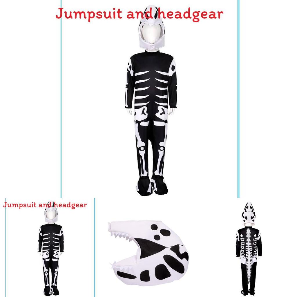 Halloween Skull Dinosaur Cosplay Costume For Kids With Polyester Fabric For Stage Performance