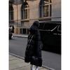 Korean Style Loose Hooded Mid-length Cotton Jacket for Women In Winter