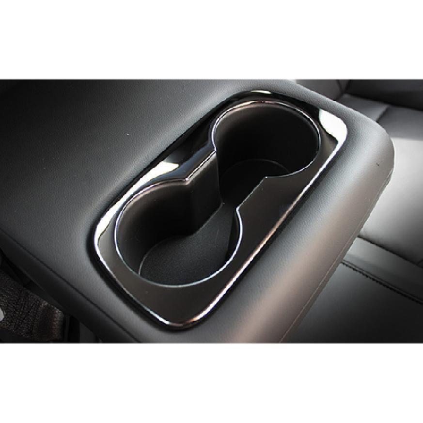 Car Middle Console Drinking Glass Trim For Chevrolet Malibu 2016-21 Black Steel