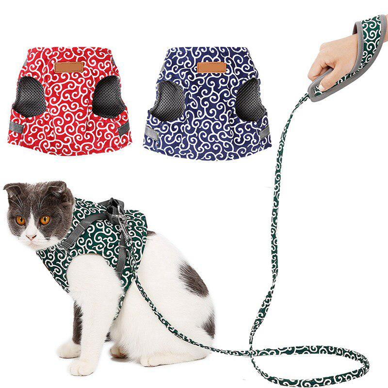 cat leash vest