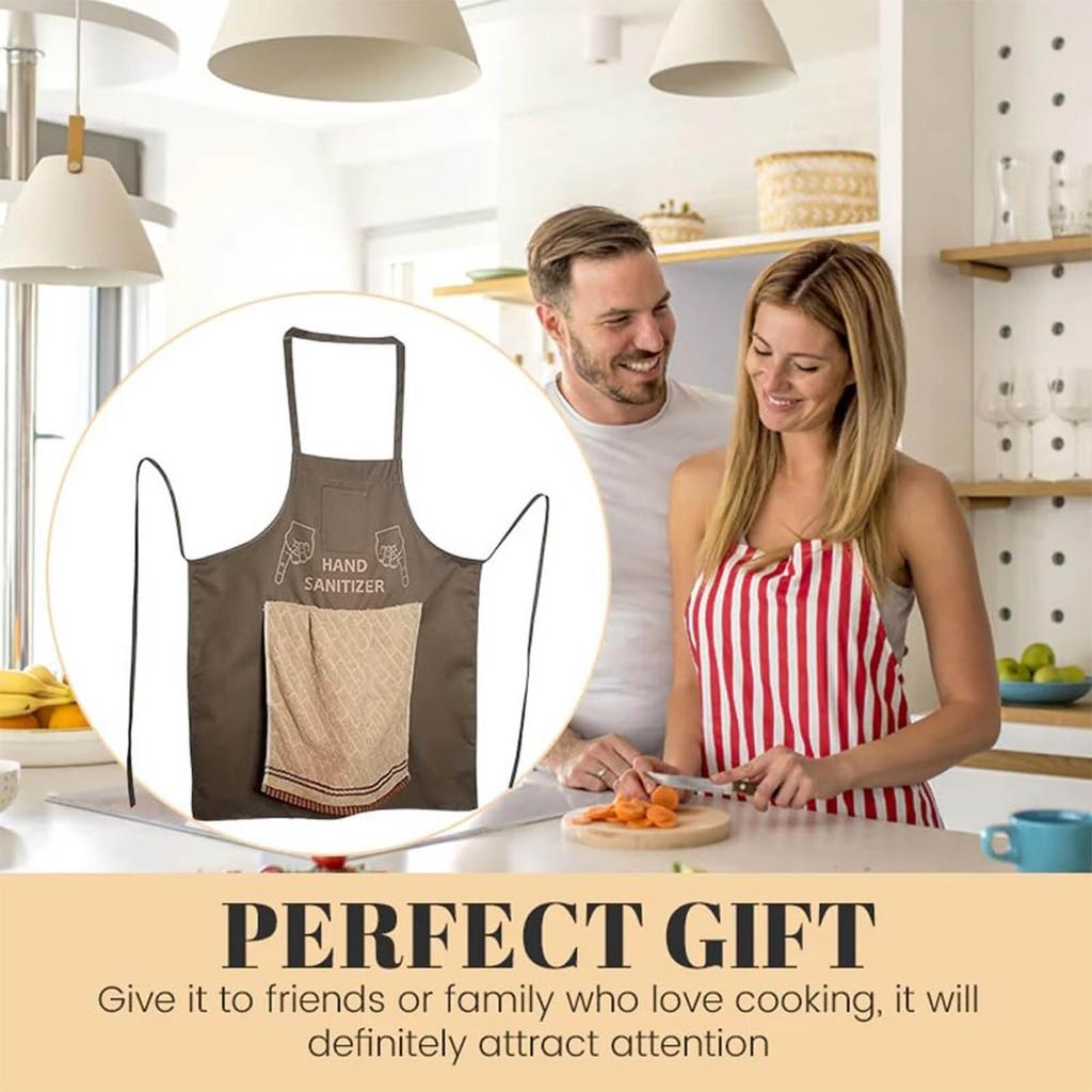 Creative Prank Apron, A Surprise Hiding In Pocket Pinafore With Towel Hidden Pocket Funny Aprons For Adult Men