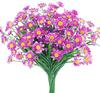 6 Bunches Of Artificial Daisy Flowers Outdoor Fake Autumn Flower Decorations Non-Fade Faux Plastic Autumn Flowers