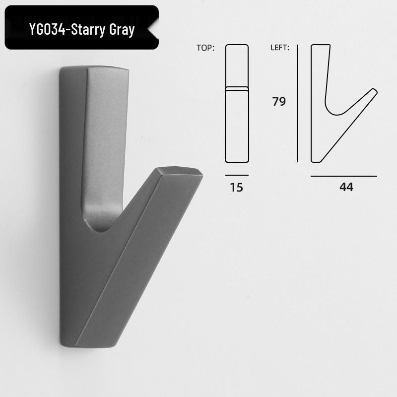 Nordic Aluminum Alloy Coat Hook for Bedroom and Entrance Hall