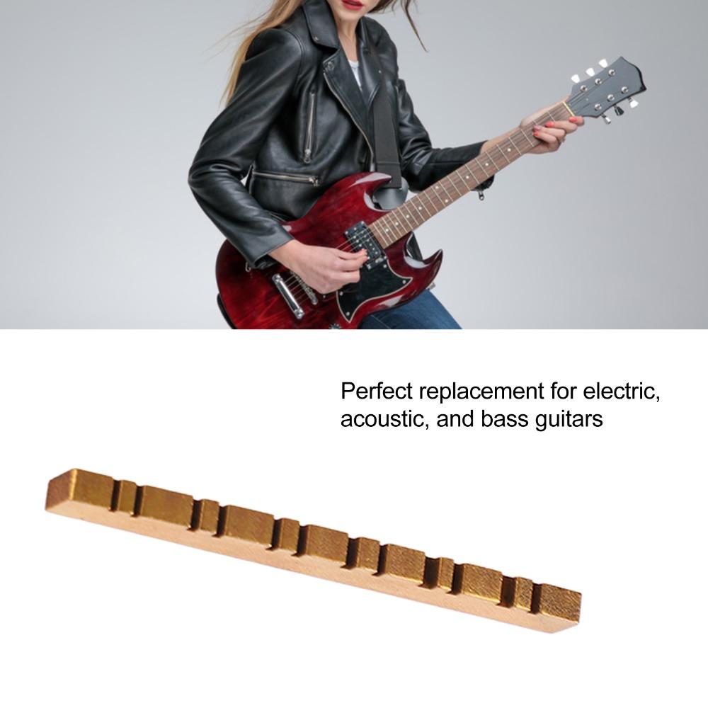 Stabile Konstruktion 12-Saiten-Gitarren-Sattel Vorgeschlitzt Elektrische Gitarren-Sattel 12-Saiten-Gitarre