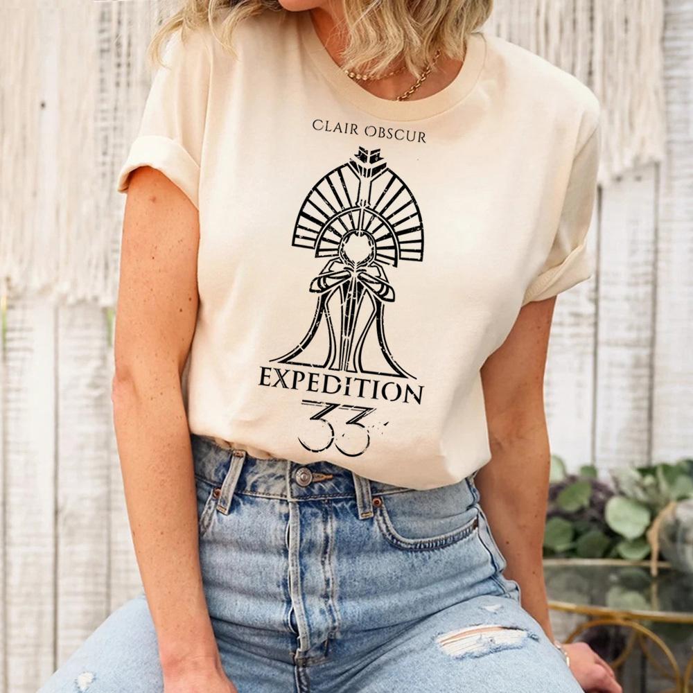 Clair Obscur Expédition 33 Tshirt Girl Anime Punk 2000s Retro Shirt Graphic Comfortable Classic Graphic