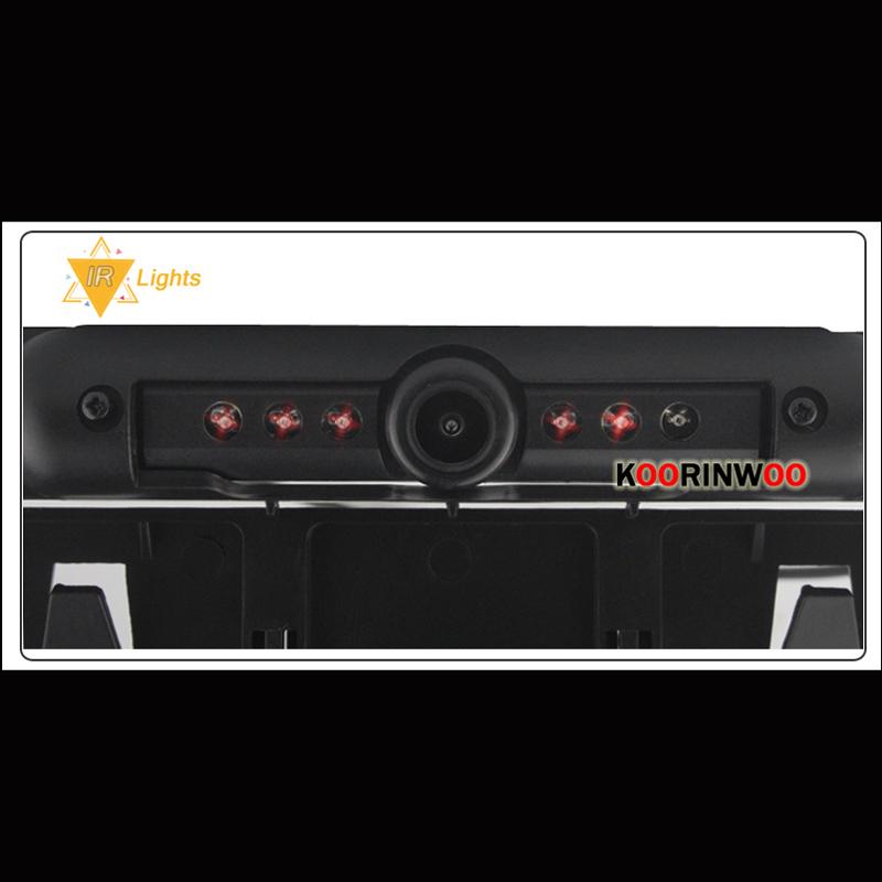 Koorinwoo Car License Plate Frame Intelligent Dynamic Trajectory Tracks Rear View Camera HD Auto Reverse Backup Park Assistance 12 V