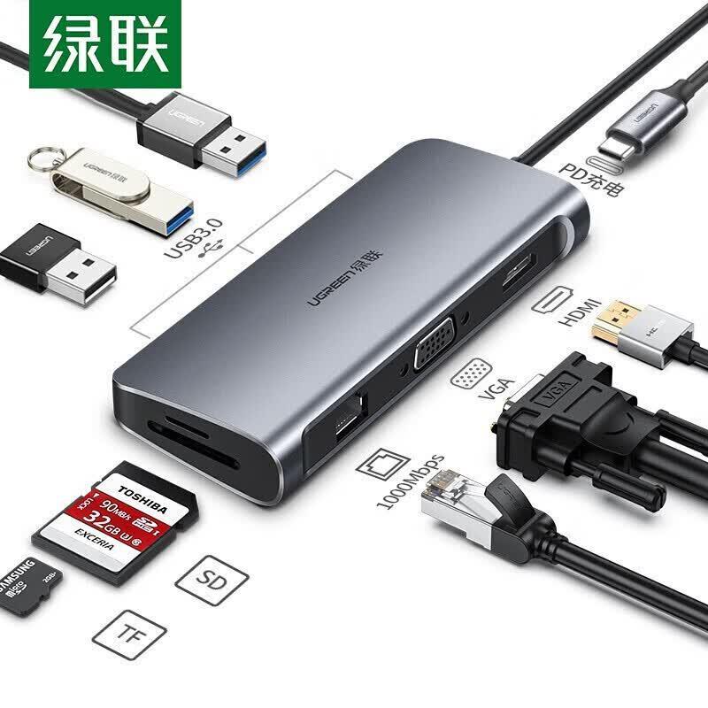 UGREEN 9-in-1 USB-C to HDMI VGA Multiport Docking Station
