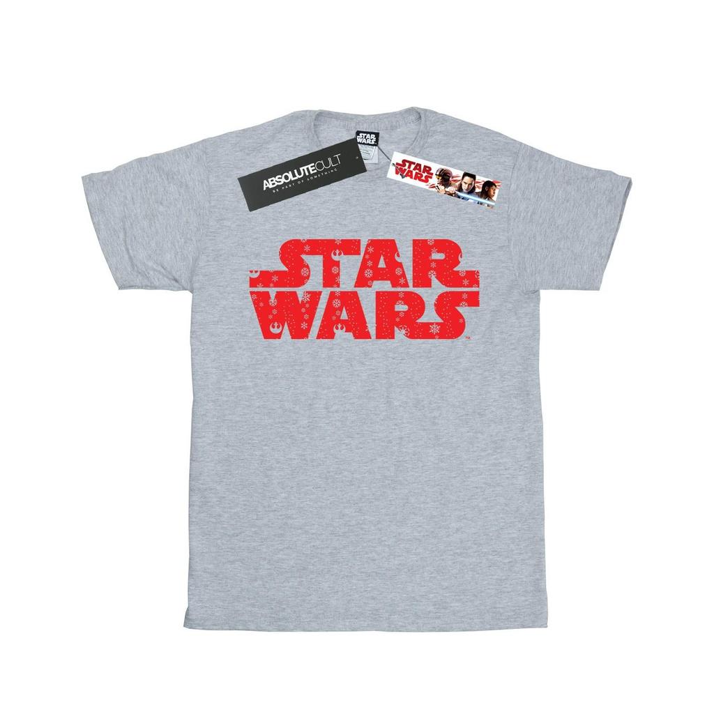 Star Wars Womens/Ladies Christmas Logo Cotton Boyfriend T-Shirt