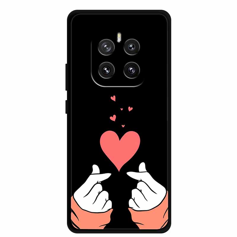 For Honor GT Pro 5G Phone Case Lovely Cartoon Cat Black Silicone Soft Back Cover For Honor GT Pro Case G T Pro Coque 6.78" Shell