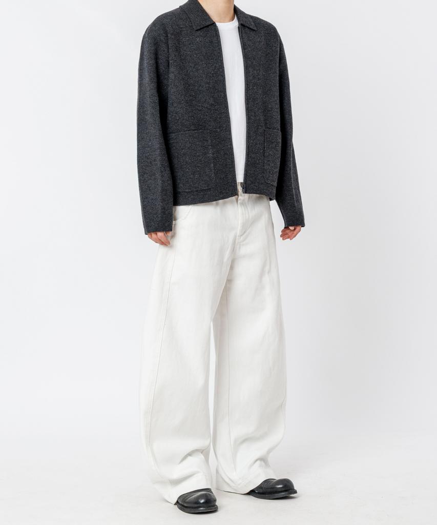 Tegseu Tx307 Curved Baggy Balloon Denim (Ivory)