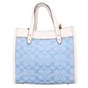 Coach C4692 Field Tote 22 Signature Chambray 2-Way Shoulder Handbag Light Blue / whiteUsed