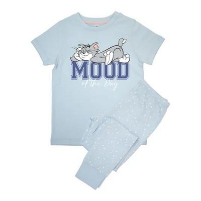 Tom & Jerry Girls Mood Of The Day Stars Short-Sleeved Long Pyjama Set