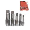 Thread Repair Tool NPT Taper Tap Set, 5-Piece and 6-Piece Bearing Steel Pipe Thread Tap