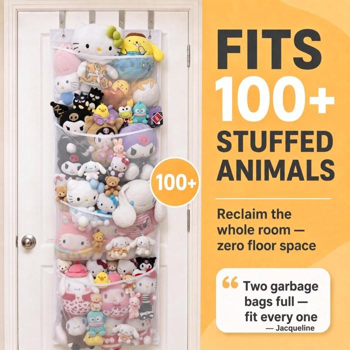 [Original] Plush Toy Storage (Patented) Door Hanging Storage, Plush Toy Storage Rack, Shelf, Hammock-Style Hanging Storage Net, Large Size