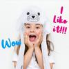 Seal Animal Ear Move Hat White Plush Bunny Ears Moving Jumping Up Toys Dress Up Funny Cosplay Party for Kids Christmas Gift