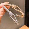 Copper Zirconia Interlocking Open Bracelet For Ladies Trendy Fashion Accessories
