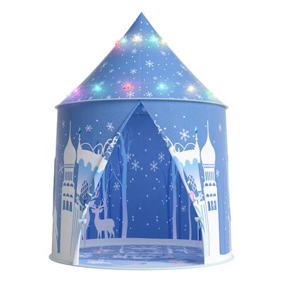 Eve Stone Kids' Snow Castle Tent, Foldable with LED Lights, IndoorOutdoor Use, Storage Bag Included, Kids' Camping Set, Secret Base with Window, Easy