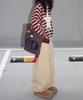 Mubeun Curved Wide Cargo Pants Beige