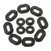 12Pcs/Set Motorcycle Body Side Cover Black Rubber Grommet Fairing Washer Bolts Fixed Rubber Ring Motorcycle Exterior Accessories