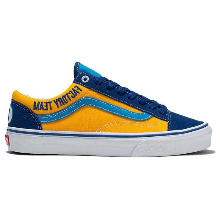 Vans Our Legends X  Fashion Durable Lightweight Low-Top Skate Shoes Unisex sneaker Blue Yellow VN0A54F6BYL