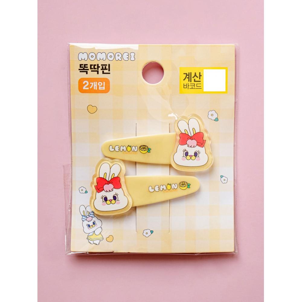 Daiso Momorei Rico 3d Snap Pins  Pack Of 2