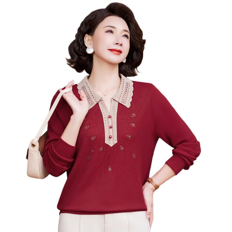 Damen Übergröße Revers Langarm Strickpullover