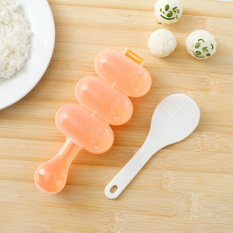 Douyin 3-Hole Shake-Shake Rice Ball Mold - Small Spherical Rice Ball Maker