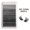 Diy Segmented Single Tuft Of False Eyelashes 8-18Mm Eyelashes Dd Curl Dense Curl