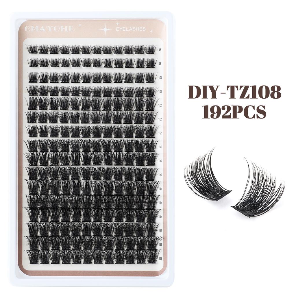 Diy Segmented Single Tuft Of False Eyelashes 8-18Mm Eyelashes Dd Curl Dense Curl