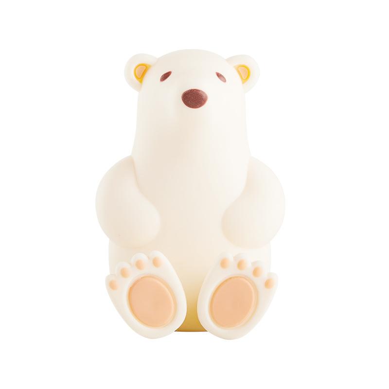 Adorable Polar Bear Toothbrush Holder Wall Mounted Suction Cup Racks Creative Perforation-free Leather Band Mask Plug Storage