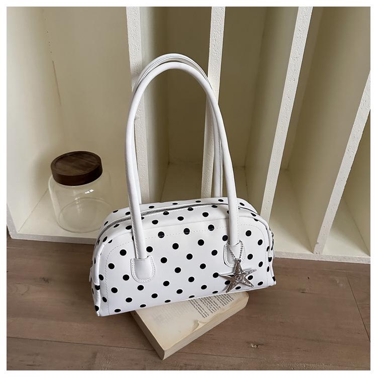 2026 Women's Textured Polka Dot Mickey Boston Crossbody Bowling Bag