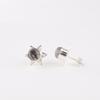 Natural Black Rutile Gemstone 925 Sterling Silver Jewelry Stud Earrings 0.44" EE-175-27