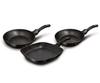 Set Of 3 Granite Pans Berlingerhaus Black Rose Bh-6156