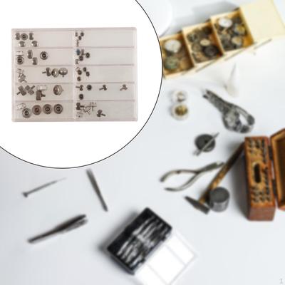 50Pcs Watch Crown Parts Assortment Stainless Steel Portable Repairing Tool Accessories with