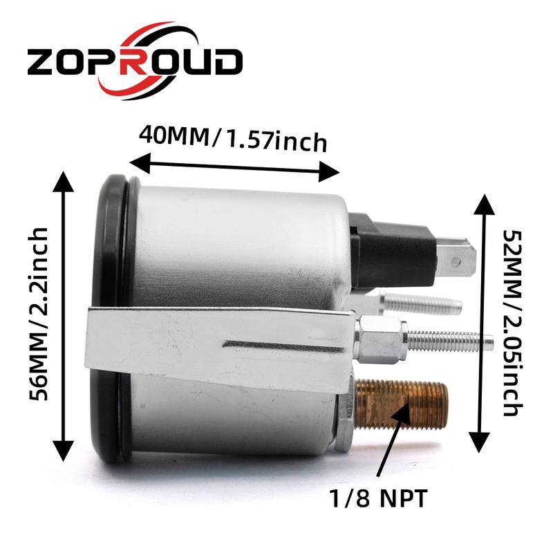 2-Inch 52Mm Car Universal Mechanical Barometer Gauge with a Measurement Range of 0-10bar/0-150Psi
