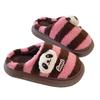 2025 Cute Cartoon Panda Women's Closed-Toe Non-Slip Cotton Slippers for Autumn & Winter
