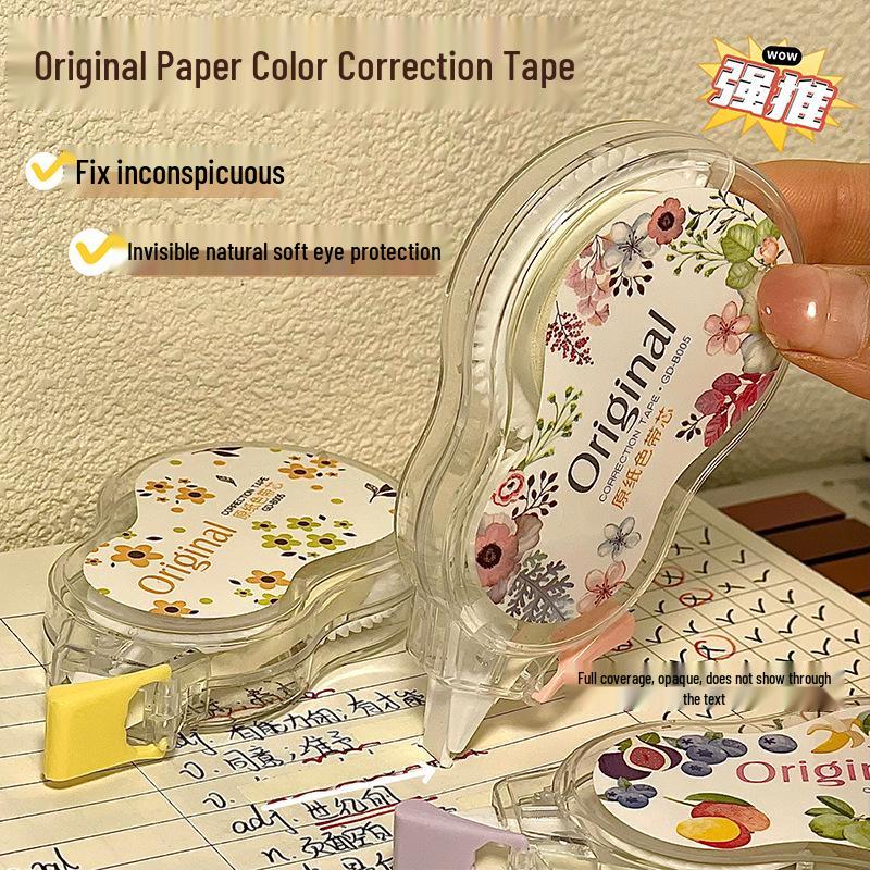 Invisible Paper Color Correction Tape with Smooth Erasing and Flip-Top Design, Large Capacity for Students