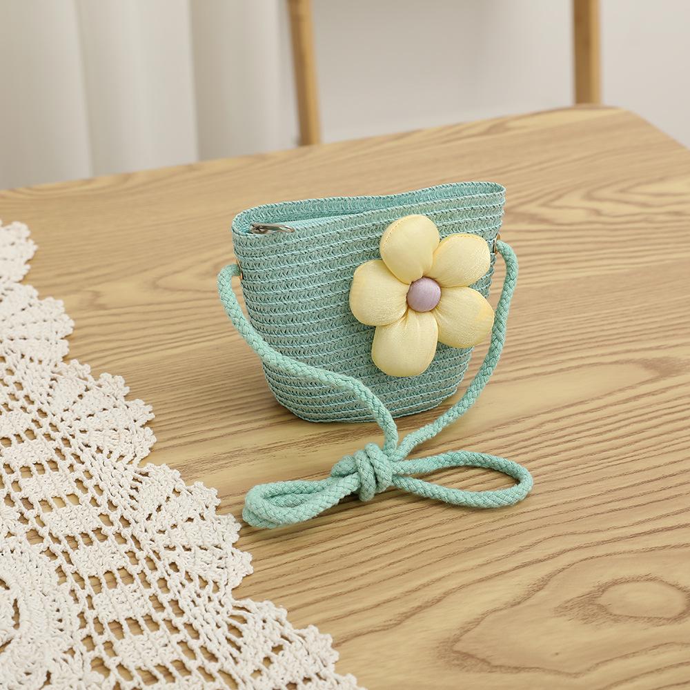 New summer children's straw hat ruffle edge lace fairy princess sun shade sun hat vacation beach hat